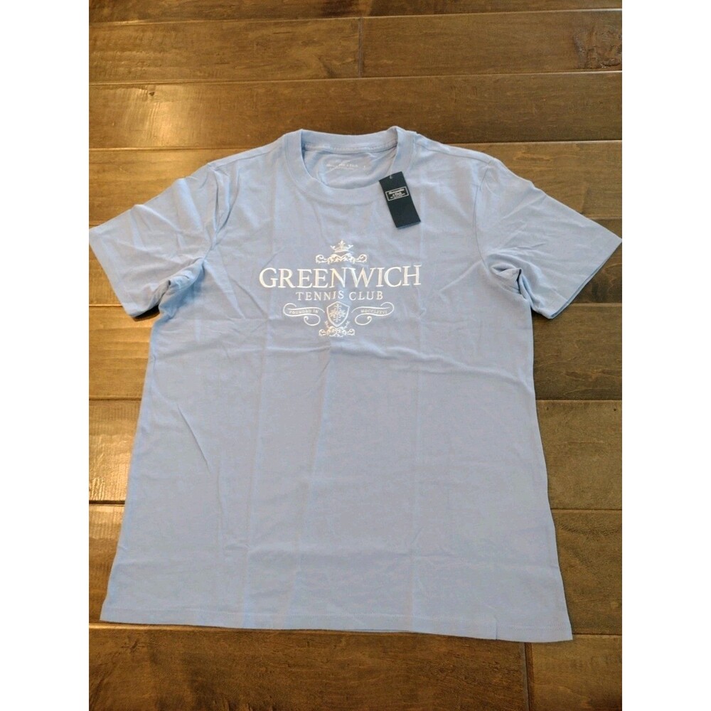 ABERCROMBIE & FITCH Women's NWT short-sleeve blue Greenwich Tennis T-shirt - S